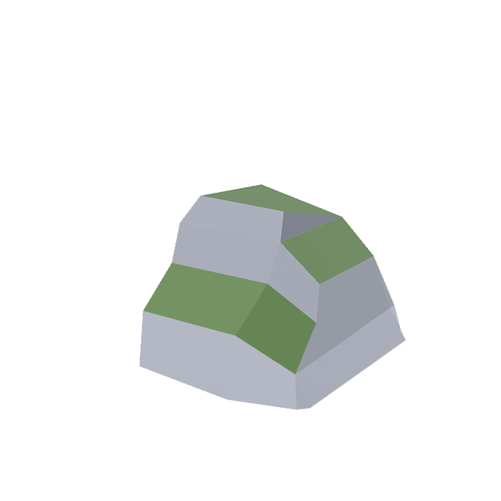 Mossy-rock, Rock, Stone 3D model. Free for use. - Image 1