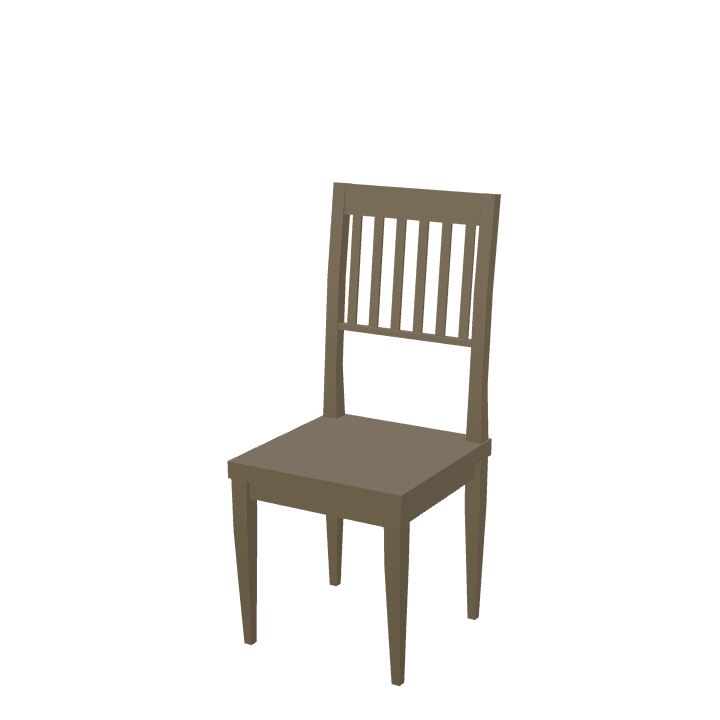 Chair, Wood, Brown 3D model. Free for use. - Image 1