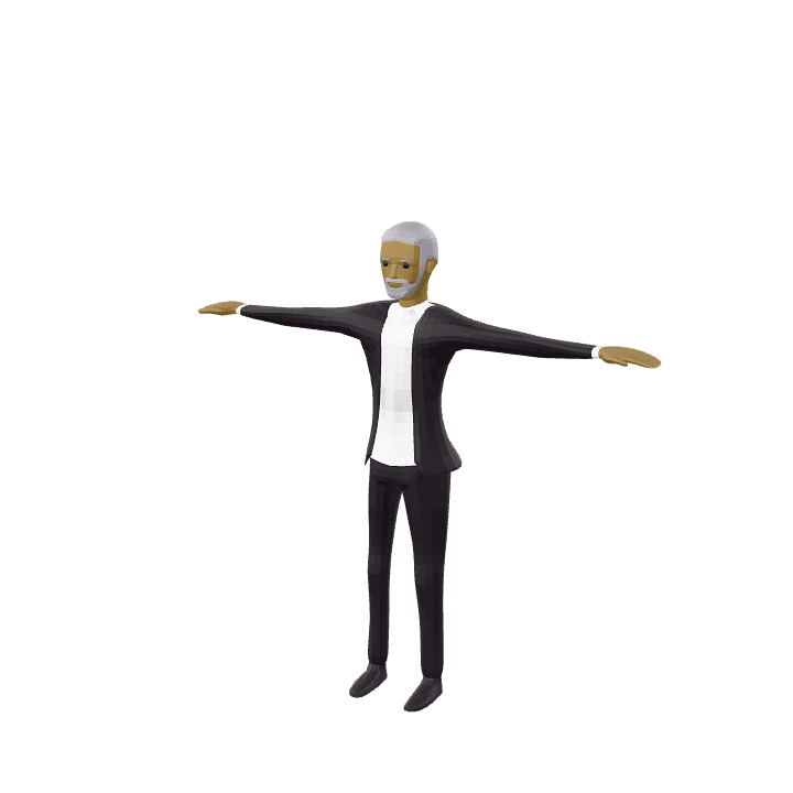 Male-character, Man, Stylized 3D model. Free for use. - Image 1