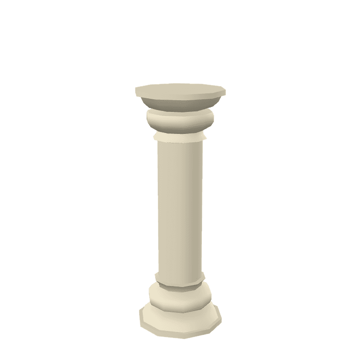 Round-column, Column, Stone 3D model. Free for use. - Image 1