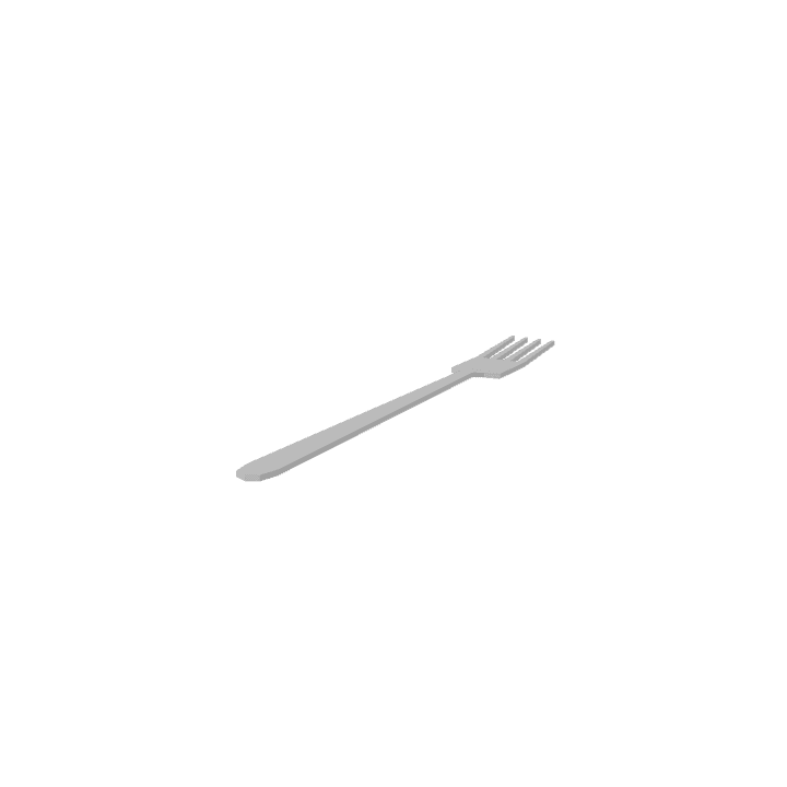 Fork, Cutlery, Metal 3D model. Free for use. - Image 1