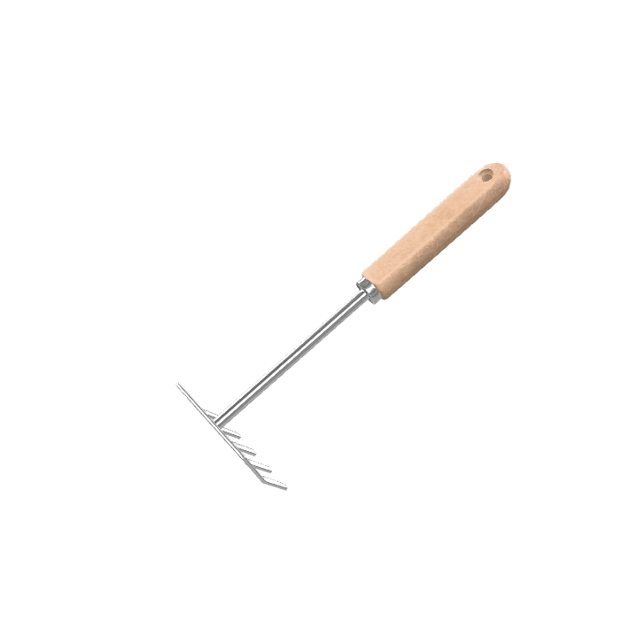 Hand-rake, Rake, Gardening 3D model. Free for use.