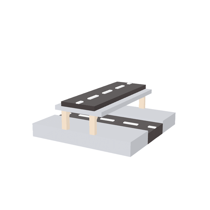 Street, Bridge-underpass, Road 3D model. Free for use. - Image 1
