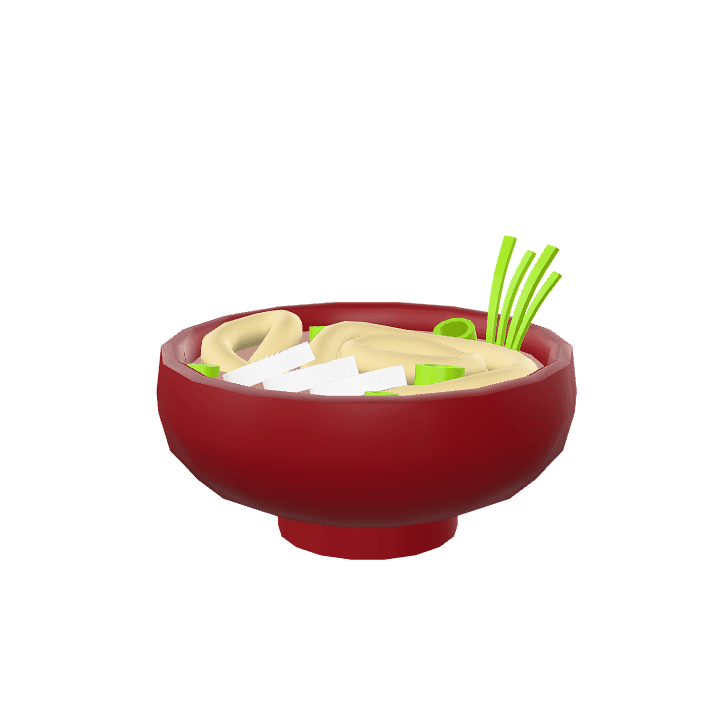 Udon, Food, Noodles 3D model. Free for use.
