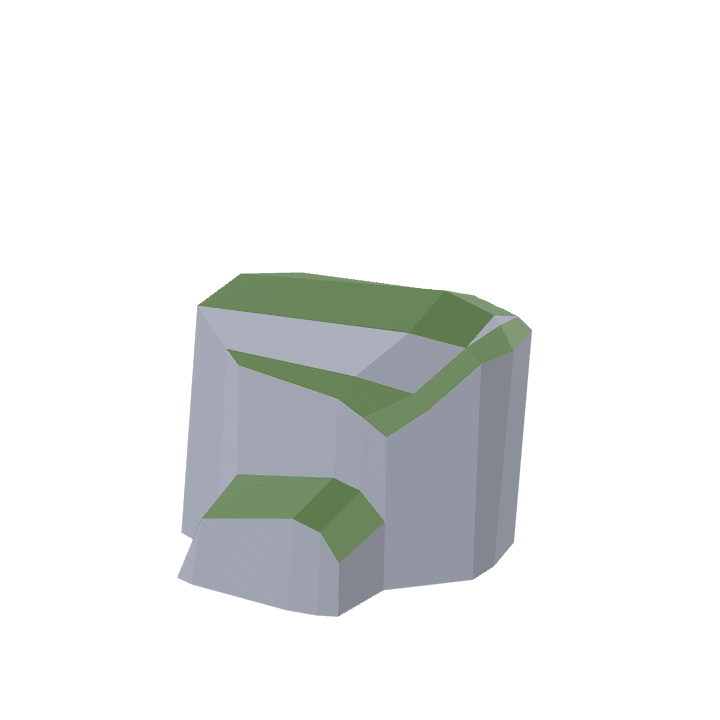 Mossy-rock, Rock, Stone 3D model. Free for use. - Image 1