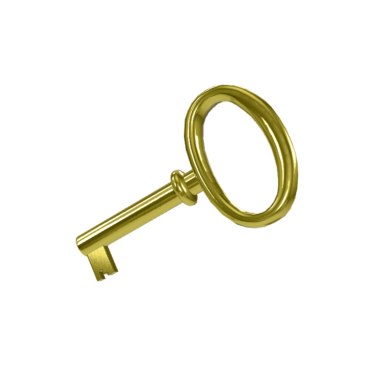 Key, Metal, Security 3D model. Free for use. - Image 1