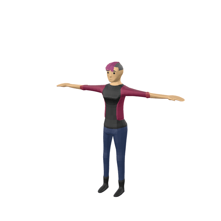 Female-character, Woman, Stylized 3D model. Free for use. - Image 1