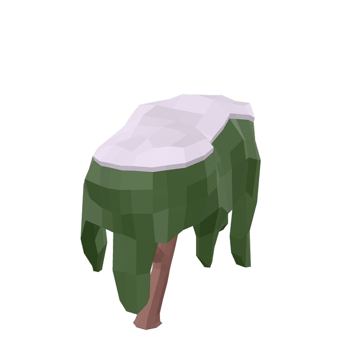 Willow-tree, Snow, Tree 3D model. Free for use. - Image 1