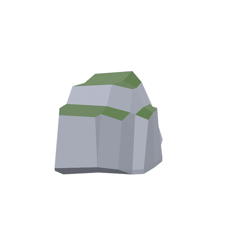 Mossy-rock, Rock, Stone 3D model. Free for use. - Image 1