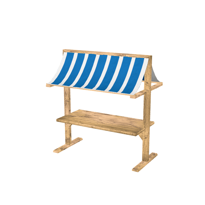 Booth, Privacy, Enclosure 3D model. Free for use. - Image 1