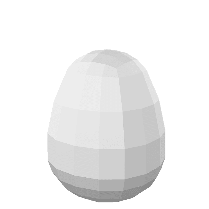 Whole-egg, Egg, White 3D model. Free for use. - Image 1