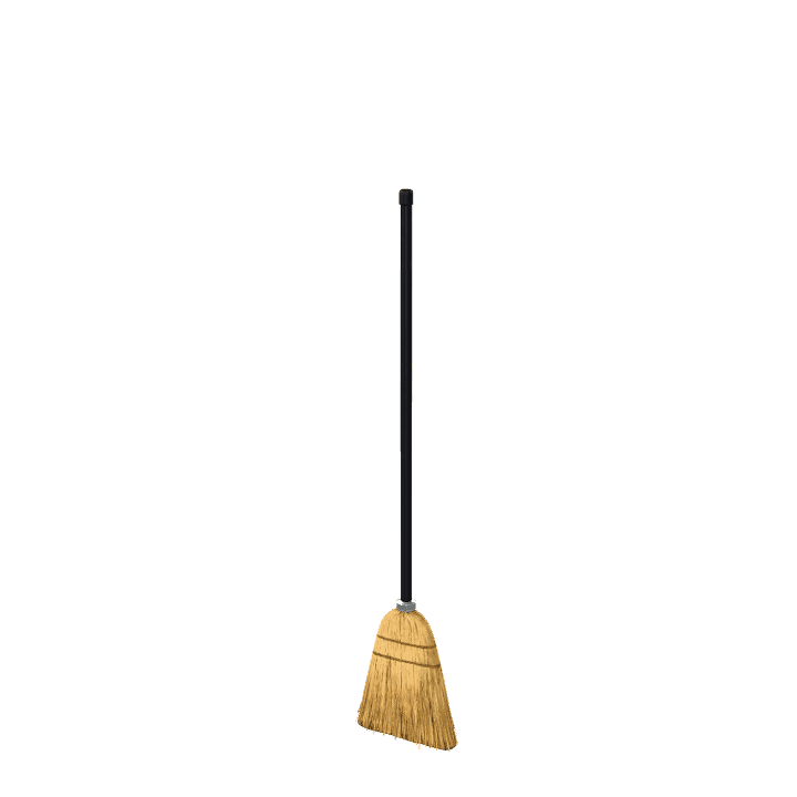 Broom, Straw broom, Besom broom 3D model. Free for use. - Image 1