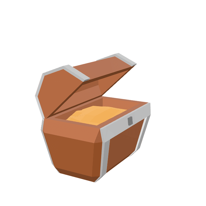 Gold-chest, Chest, Gold 3D model. Free for use. - Image 1