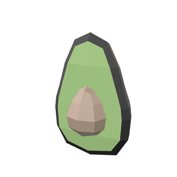 Avocado, Fruit, Whole 3D model. Free for use. - Image 1