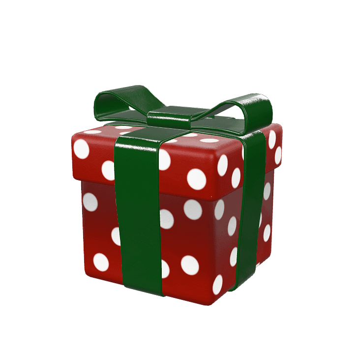 Gift, Ribbons, Box 3D model. Free for use. - Image 1