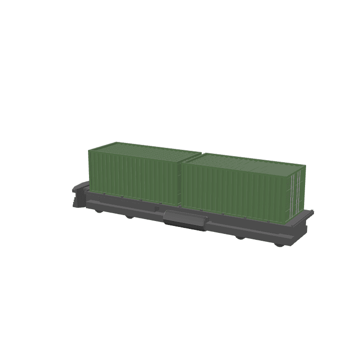 Cargo-train, Container, Train 3D model. Free for use. - Image 1