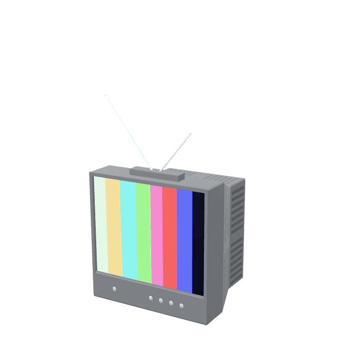 Crt, Television, Colors 3D model. Free for use. - Image 1