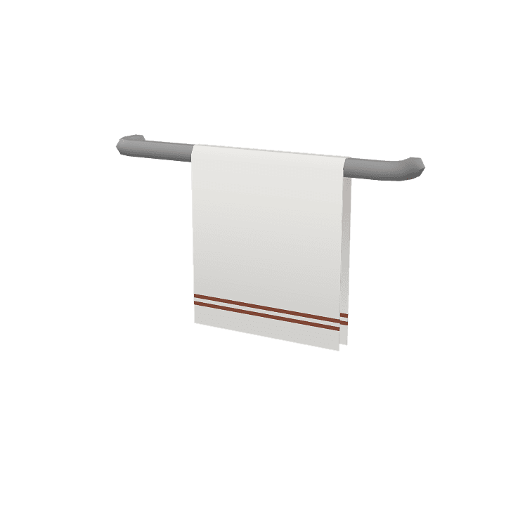Towel, Bathroom, White 3D model. Free for use. - Image 1