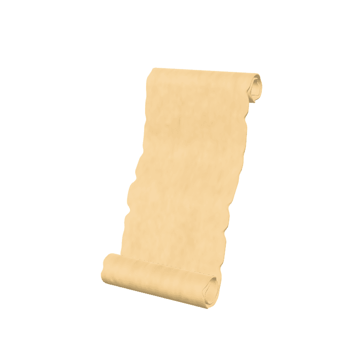 Scroll, Parchment, Document 3D model. Free for use. - Image 1