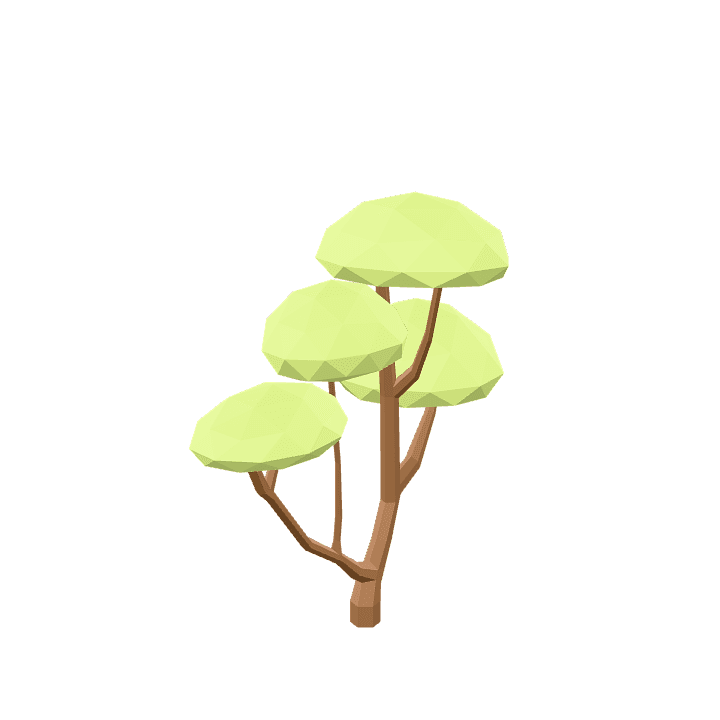 Tree, Green, Brown 3D model. Free for use. - Image 1