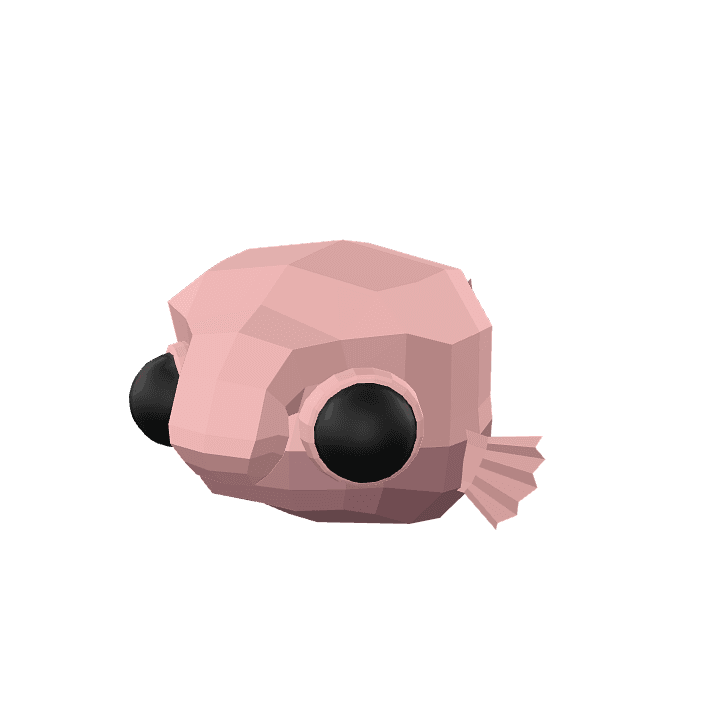 Blobfish, Fish, Pink 3D model. Free for use. - Image 1