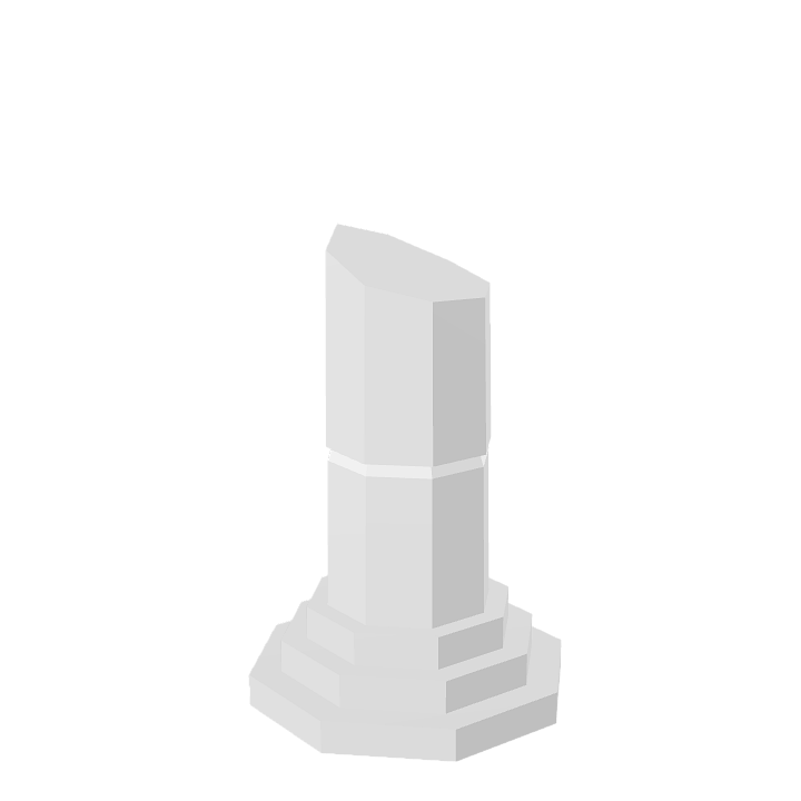 Broken-column, Column, Stone 3D model. Free for use. - Image 1
