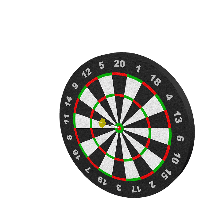 Dart, Target, Game 3D model. Free for use. - Image 1