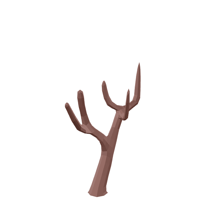 Willow-tree, Dead, Tree 3D model. Free for use. - Image 1