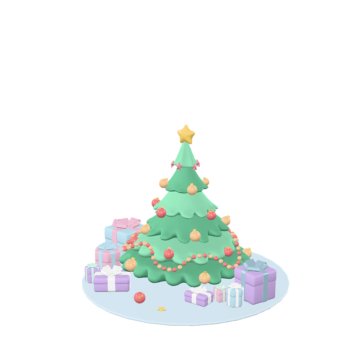 Christmas tree, Christmas, Festive 3D model. Free for use. - Image 1