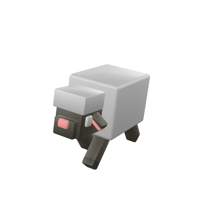 Sheep, Animal, White 3D model. Free for use. - Image 1