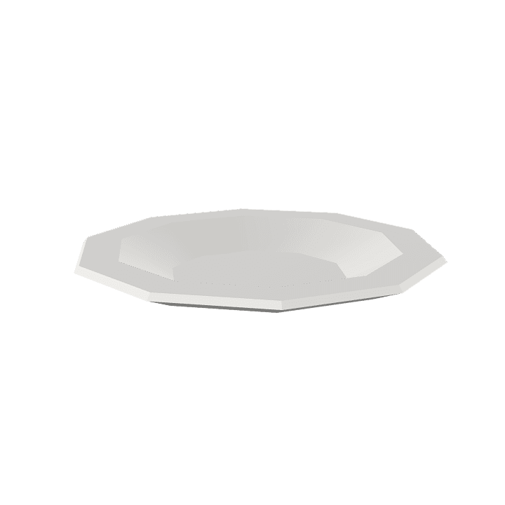 Plate, Dish, White 3D model. Free for use. - Image 1