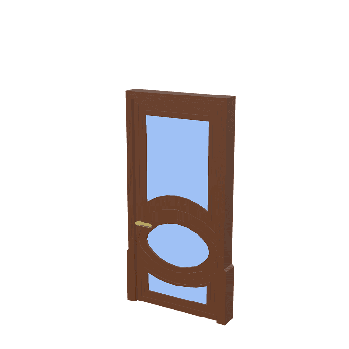 Door, Wood, Brown 3D model. Free for use.