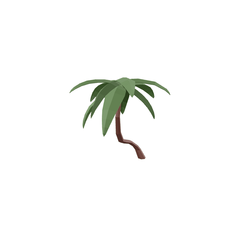 Palm-tree, Tree, Green 3D model. Free for use. - Image 1