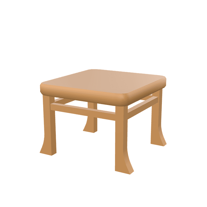 Table, Wood, Brown 3D model. Free for use. - Image 1
