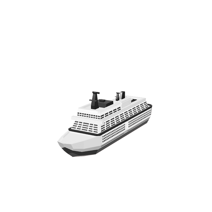 Cruise-ship, Ship, Boat 3D model. Free for use. - Image 1