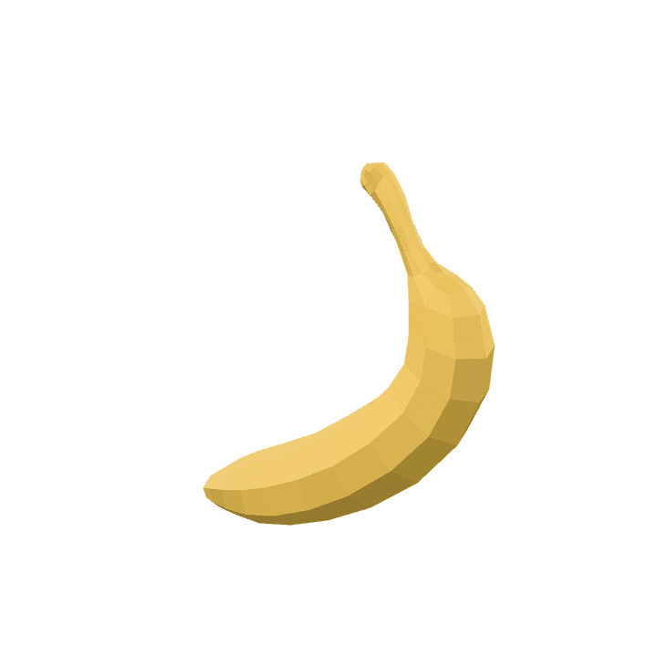 Banana, Fruit, Yellow 3D model. Free for use. - Image 1