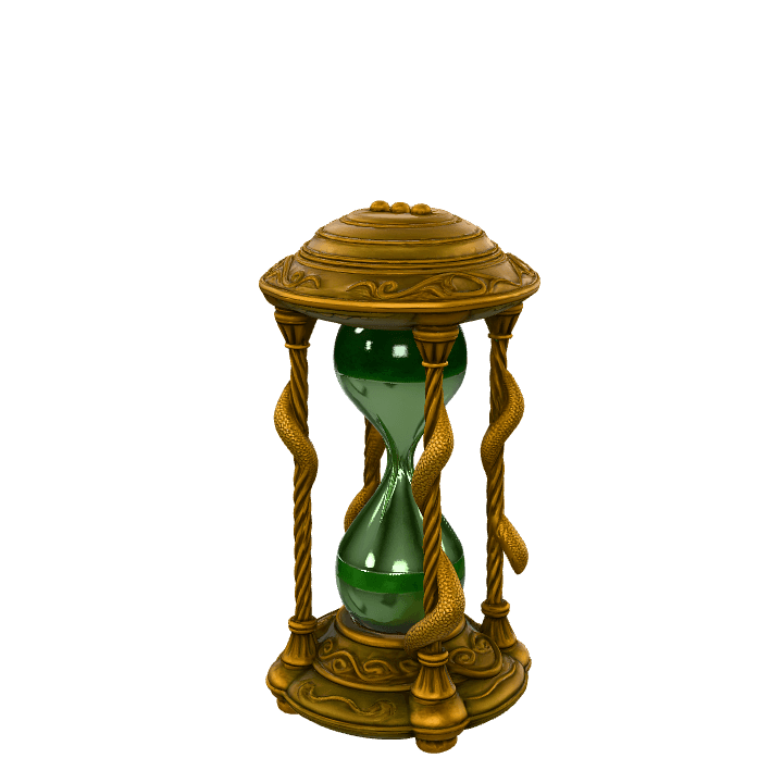 Sand timer, Snakes, Serpent 3D model. Free for use. - Image 1