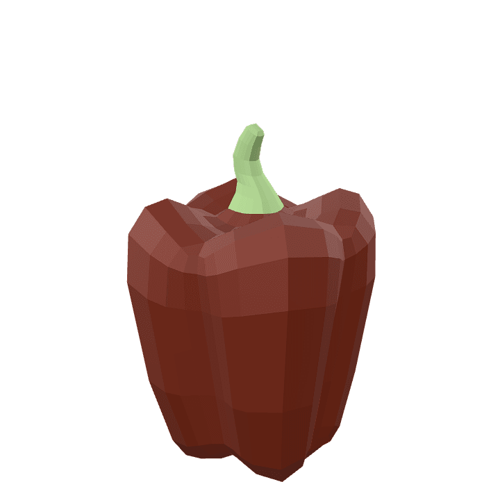 Red-pepper, Pepper, Vegetable 3D model. Free for use. - Image 1