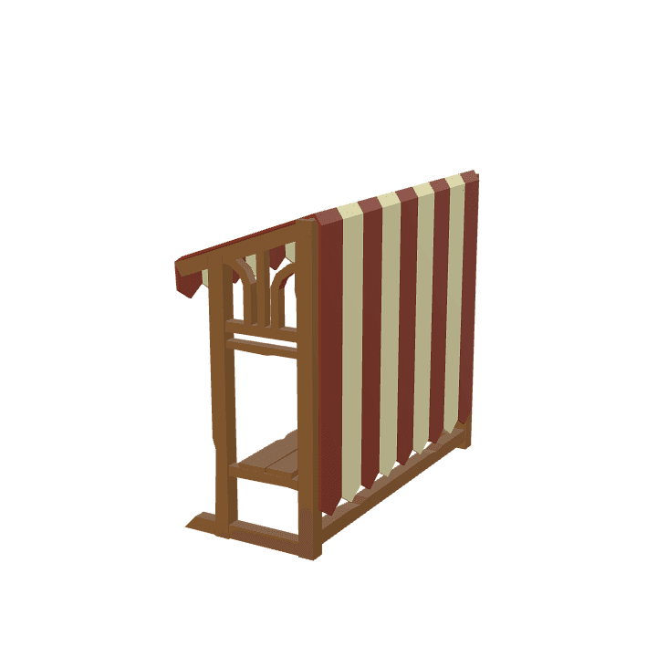 Market-stand, Stand, Wood 3D model. Free for use. - Image 1