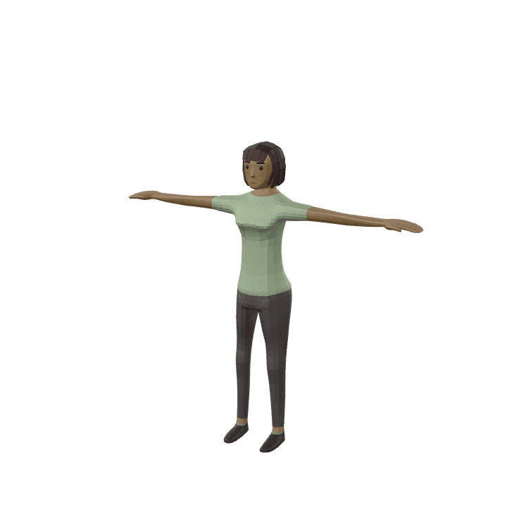 Female-character, Woman, Stylized 3D model. Free for use. - Image 1