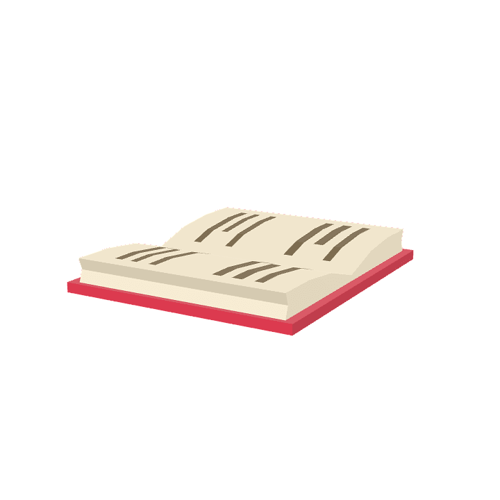 Book, Open, Red 3D model. Free for use. - Image 1