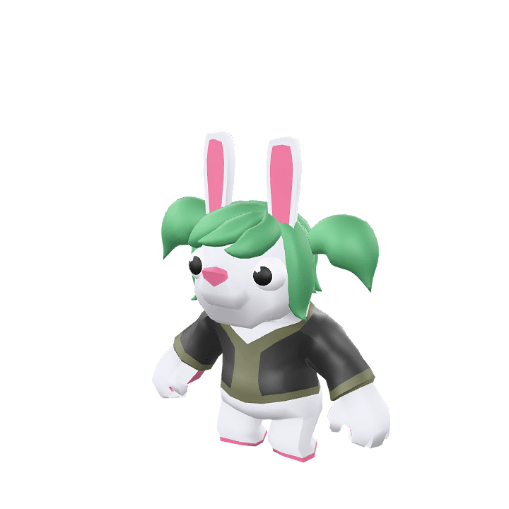 Green-rabbit, Rabbit, Animal 3D model. Free for use.