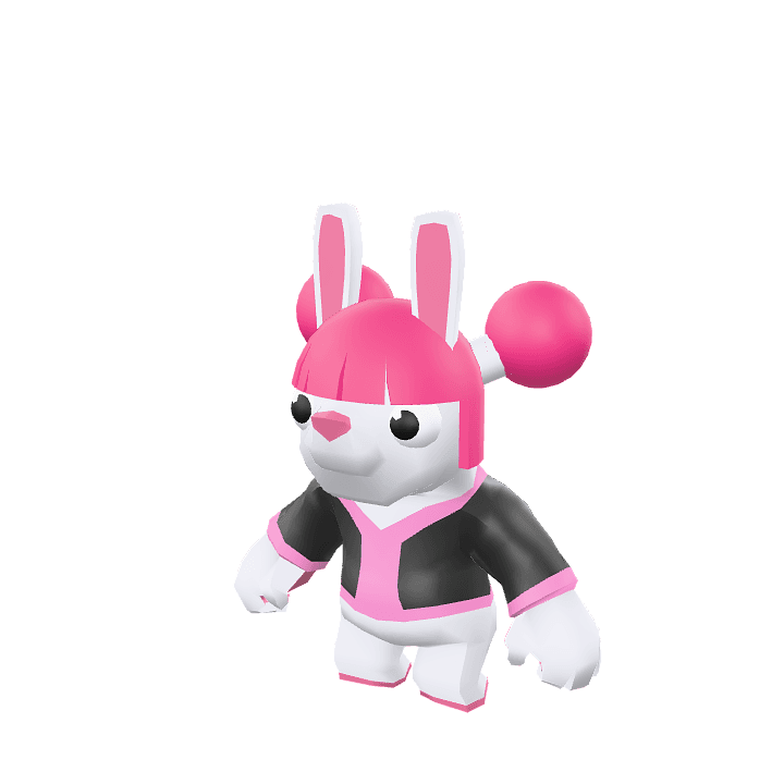 Pink-rabbit, Rabbit, Animal 3D model. Free for use. - Image 1
