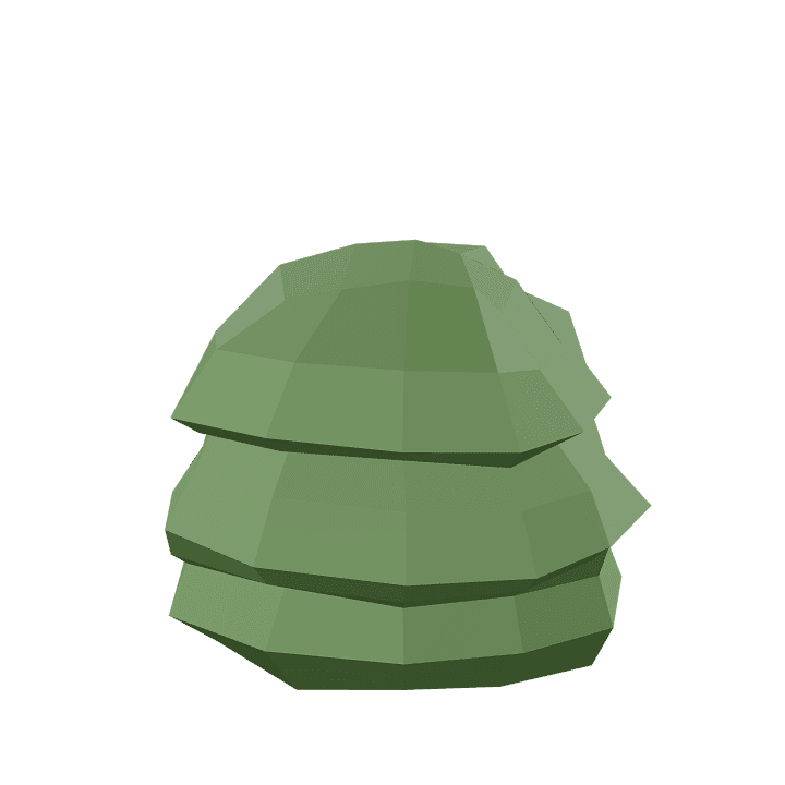 Bush, Plant, Green 3D model. Free for use. - Image 1