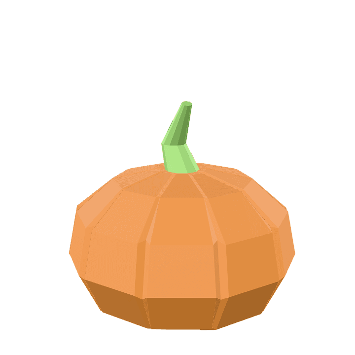 Pumpkin-crop, Pumpkin, Green 3D model. Free for use. - Image 1