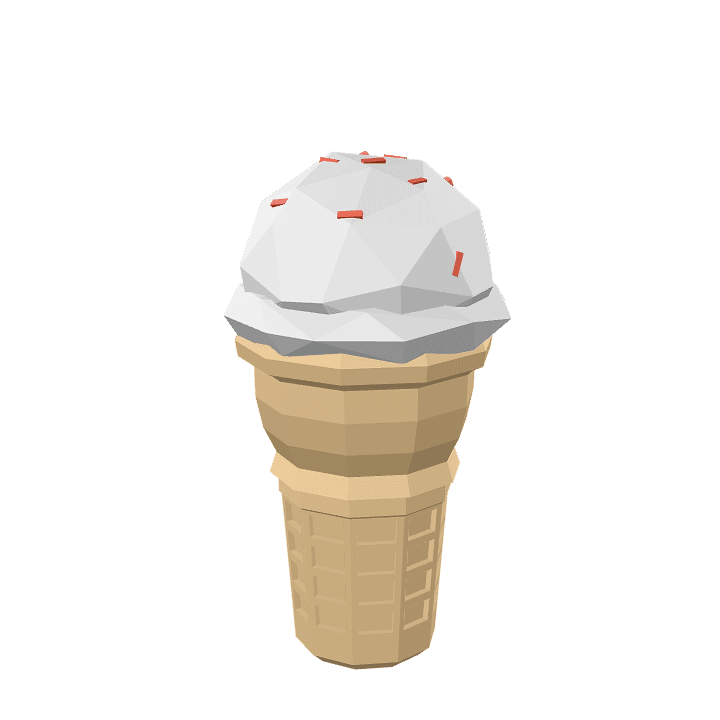 Ice-cream, Dessert, Sweet 3D model. Free for use. - Image 1