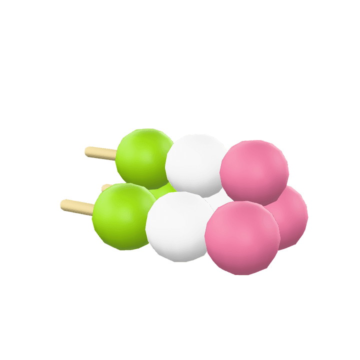 Dango, Food, Japanese 3D model. Free for use. - Image 1