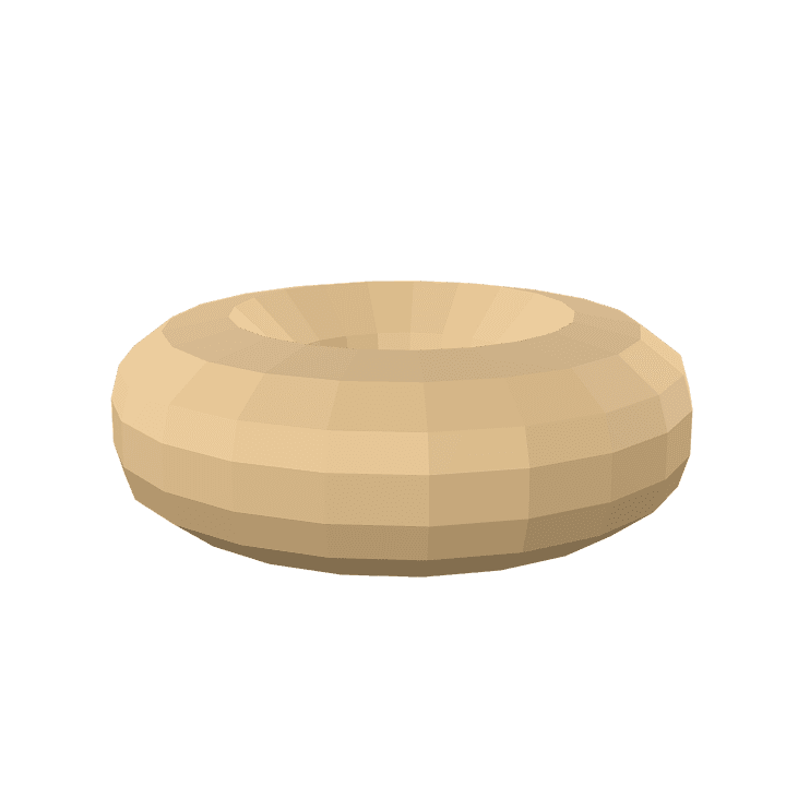Donut, Doughnut, Food 3D model. Free for use.