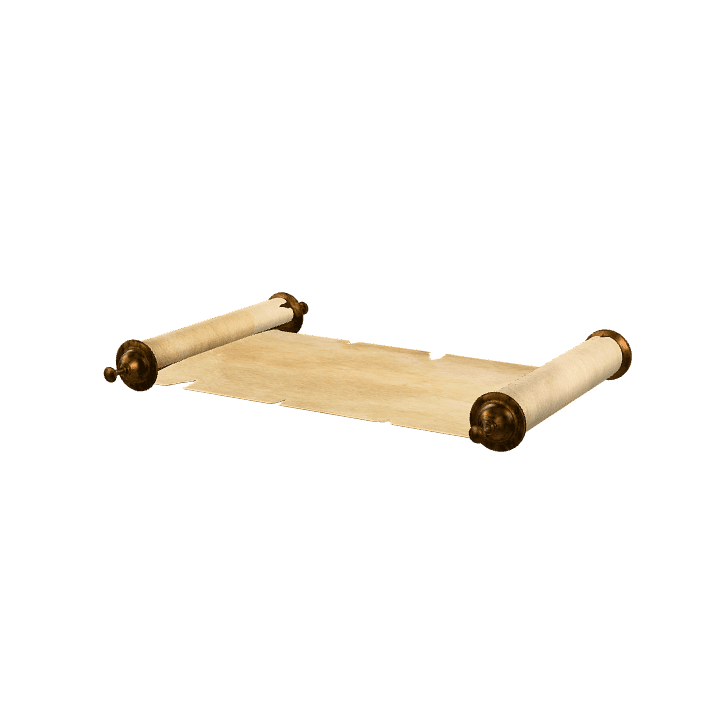 Scroll, Parchment, Old 3D model. Free for use. - Image 1