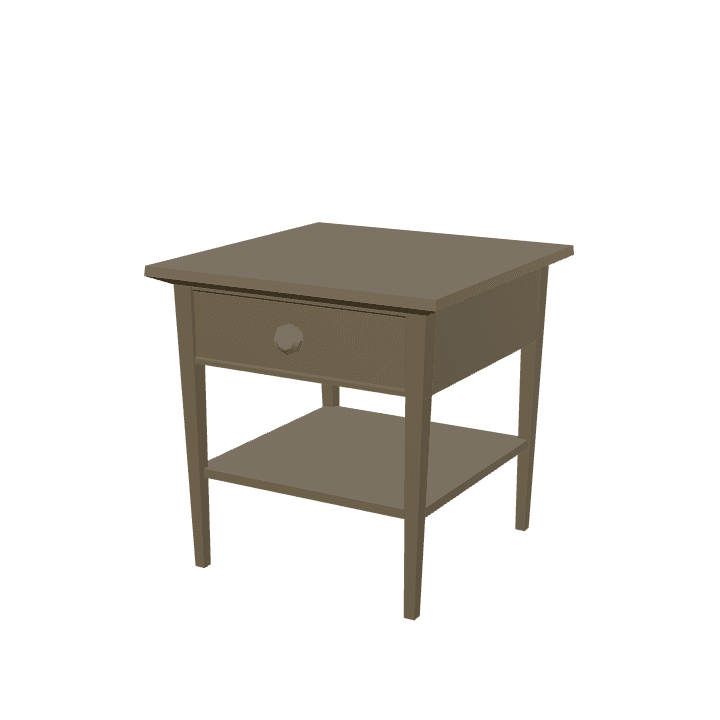 Nightstand, Bedside-table, Wood 3D model. Free for use. - Image 1